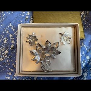 Vintage Coro Clip Earrings & Brooch